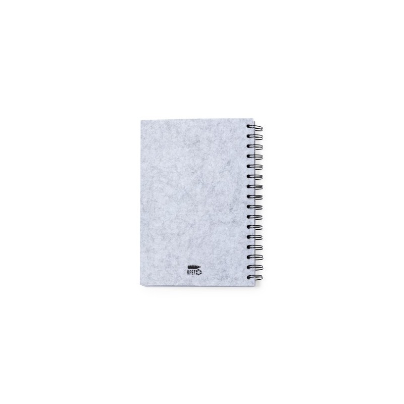 Bloc Notes Éco-responsable Personnalisé pas cher - Fionap Matières : PET recyclé Couleurs : gris impression haute définition