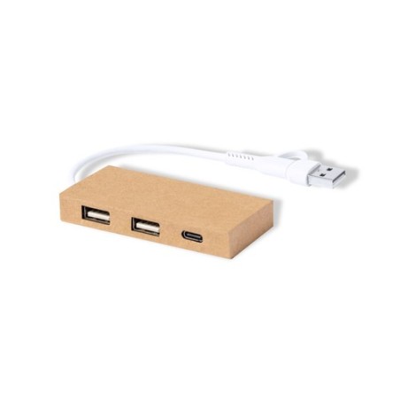Port USB Éco-responsable Pratique Personnalisé - Hasgar pas cher Matières : carton recyclé goodies publicitaire événementiel