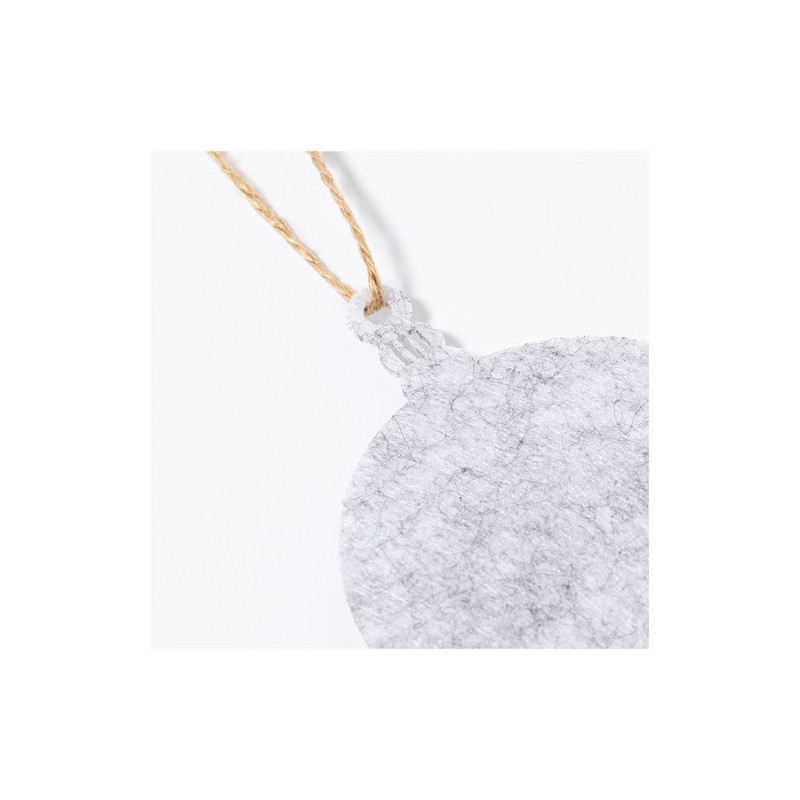 Set Ornement Noël Personnalisé Unique Chandun pas cher Matières : feutrine Couleurs : gris cadeau entreprise pas cher