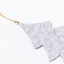 Set Ornement Noël Personnalisé Unique Chandun pas cher Matières : feutrine Couleurs : gris impression haute définition
