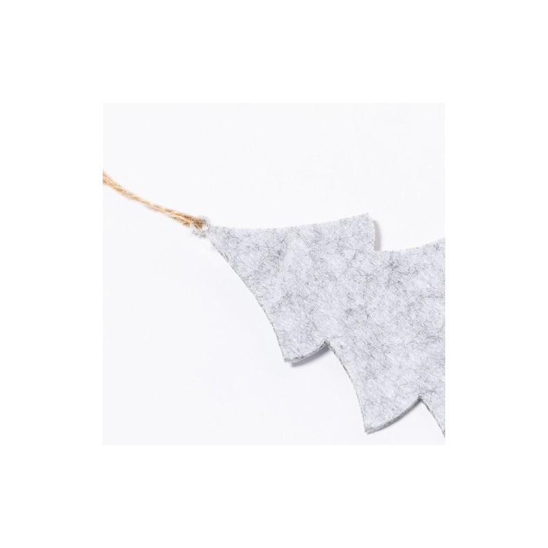 Set Ornement Noël Personnalisé Unique Chandun pas cher Matières : feutrine Couleurs : gris impression haute définition