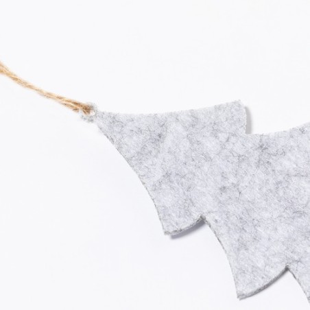 Set Ornement Noël Personnalisé Unique Chandun pas cher Matières : feutrine Couleurs : gris impression haute définition