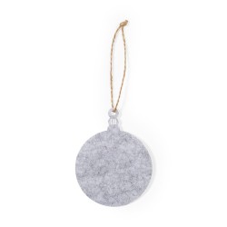 Set Ornement Noël Personnalisé Unique Chandun pas cher Matières : feutrine Couleurs : gris marquage laser ultra précis