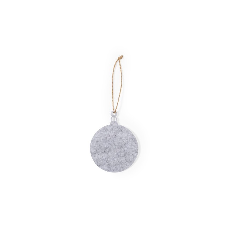 Set Ornement Noël Personnalisé Unique Chandun pas cher Matières : feutrine Couleurs : gris marquage laser ultra précis