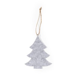 Set Ornement Noël Personnalisé Unique Chandun pas cher Matières : feutrine Couleurs : gris objet promotionnel éco-responsable