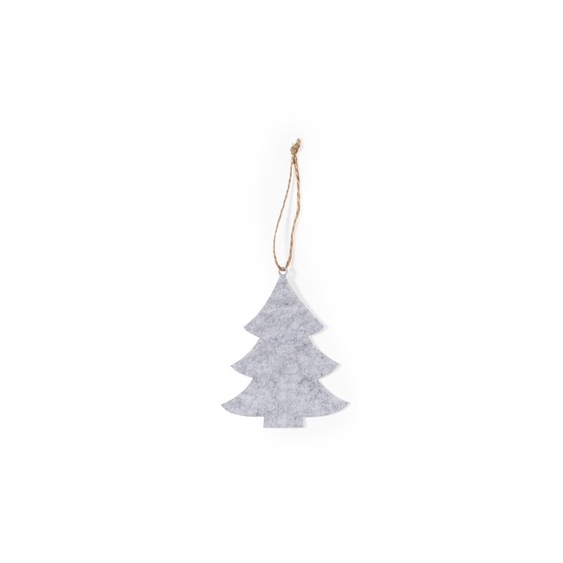 Set Ornement Noël Personnalisé Unique Chandun pas cher Matières : feutrine Couleurs : gris objet promotionnel éco-responsable