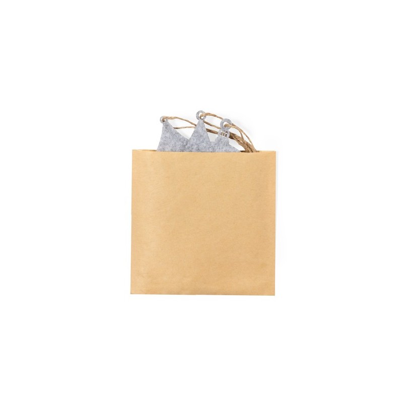 Set Ornement Noël Personnalisé Unique Chandun pas cher Matières : feutrine Couleurs : gris cadeau collaborateur premium