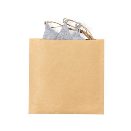 Set Ornement Noël Personnalisé Unique Chandun pas cher Matières : feutrine Couleurs : gris cadeau collaborateur premium