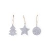 Set Ornement Noël Personnalisé Unique Chandun pas cher Matières : feutrine Couleurs : gris goodies entreprise design