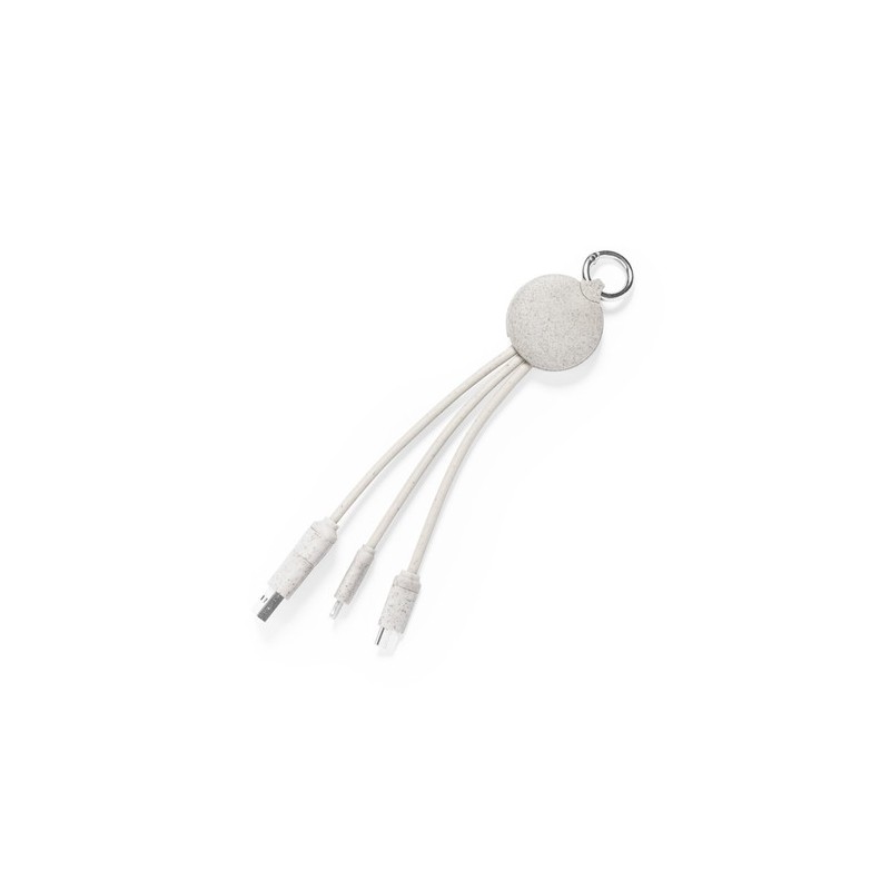 Câble de Charge Éco-responsable et Pratique Personnalisé pas cher - Dumof Matières : ABS Couleurs : naturel