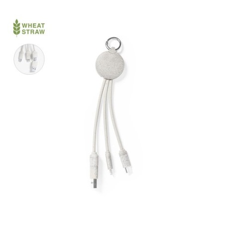 Câble de Charge Éco-responsable et Pratique Personnalisé pas cher - Dumof Matières : ABS Couleurs : naturel personnalisable avec
