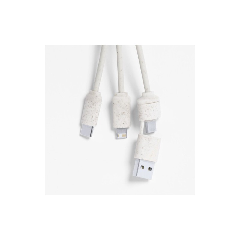 Câble de Charge Éco-responsable et Pratique Personnalisé pas cher - Dumof Matières : ABS Couleurs : naturel cadeau entreprise pa