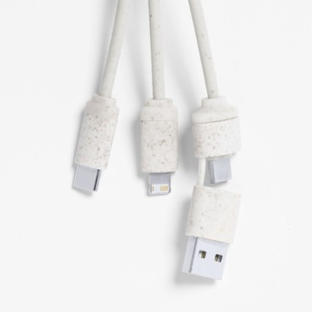 Câble de Charge Éco-responsable et Pratique Personnalisé pas cher - Dumof Matières : ABS Couleurs : naturel cadeau entreprise pa