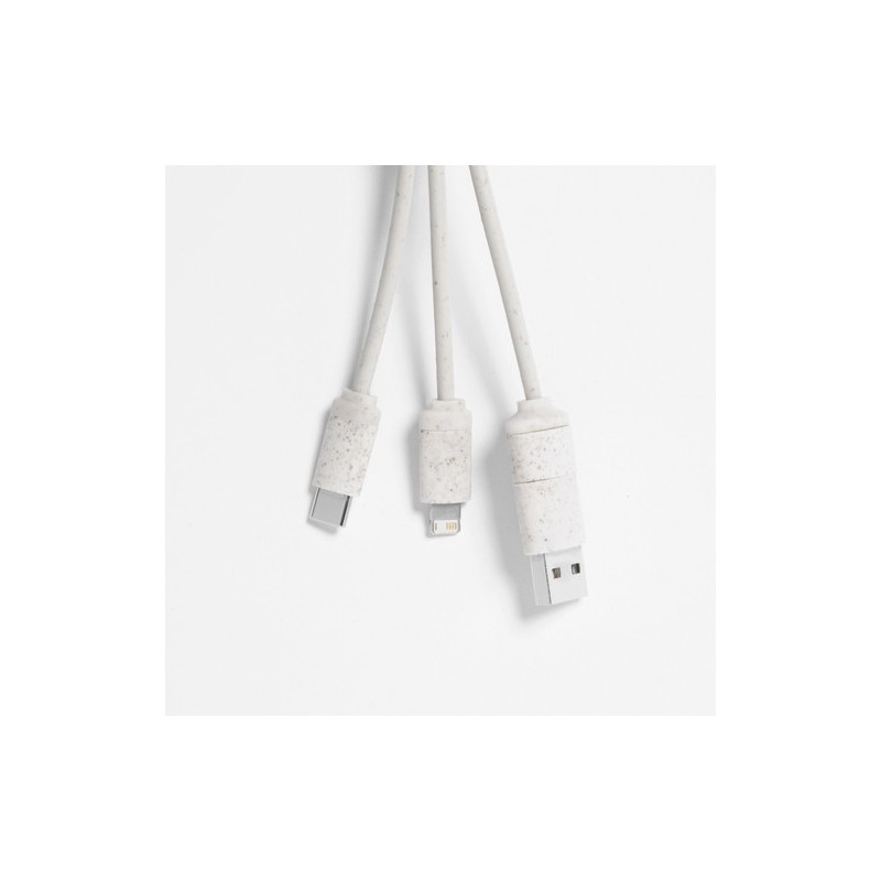Câble de Charge Éco-responsable et Pratique Personnalisé pas cher - Dumof Matières : ABS Couleurs : naturel goodies publicitaire