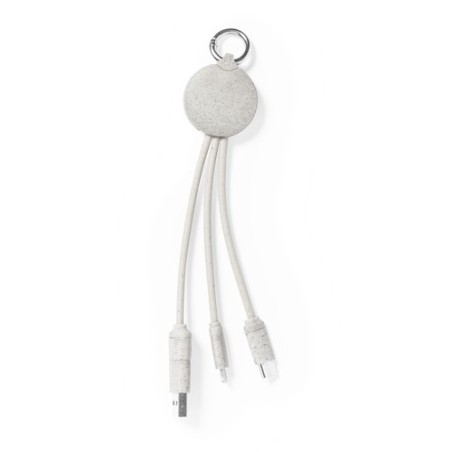 Câble de Charge Éco-responsable et Pratique Personnalisé pas cher - Dumof Matières : ABS Couleurs : naturel livraison express 24