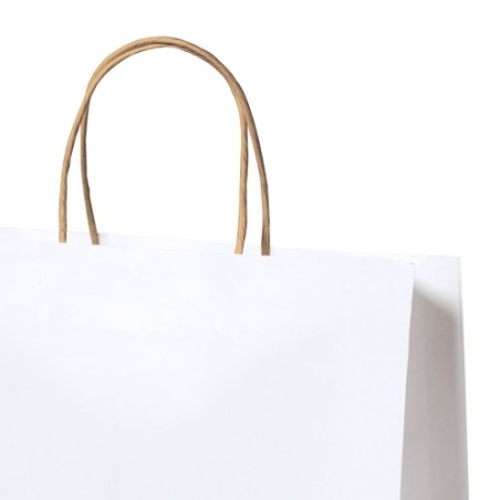 Sac Éco-responsable et Pratique de Shopping Personnalisé en Papier Recyclé Taurel Matières : papier recyclé Couleurs : blanc goo