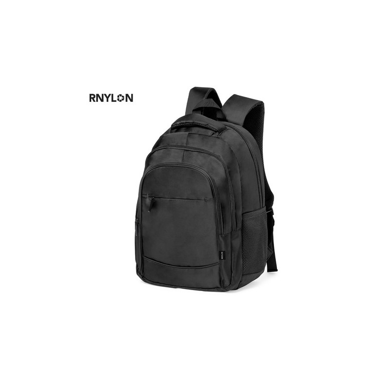 Sac à Dos Éco-responsable Confortable Personnalisé - Luffin Couleurs : noir Matières : nylon recyclé marquage laser ultra précis