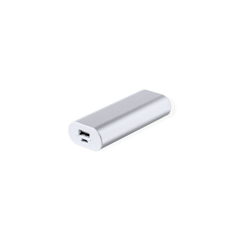 Batterie Externe Personnalisée Power Bank Hylin Matières : aluminium Couleurs : argenté cadeau entreprise pas cher