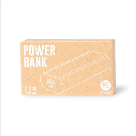 Batterie Externe Personnalisée Power Bank Hylin Matières : aluminium Couleurs : argenté impression haute définition