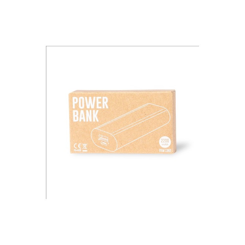 Batterie Externe Personnalisée Power Bank Hylin Matières : aluminium Couleurs : argenté marquage laser ultra précis