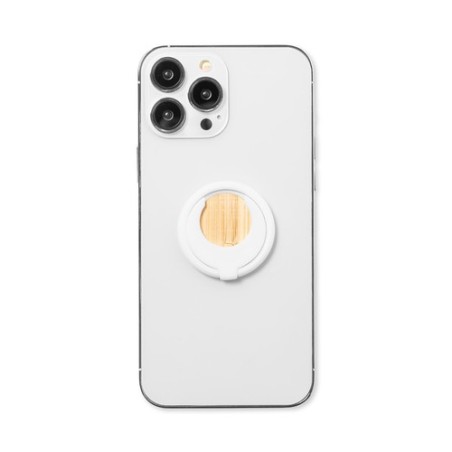 Support Téléphone Multifonction Personnalisé Pashel Matières : bambou Couleurs : blanc livraison express 24h 48h