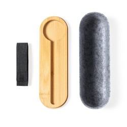 Trousse Éco-responsable Personnalisée pas cher Glaston Matières : bambou marquage laser ultra précis