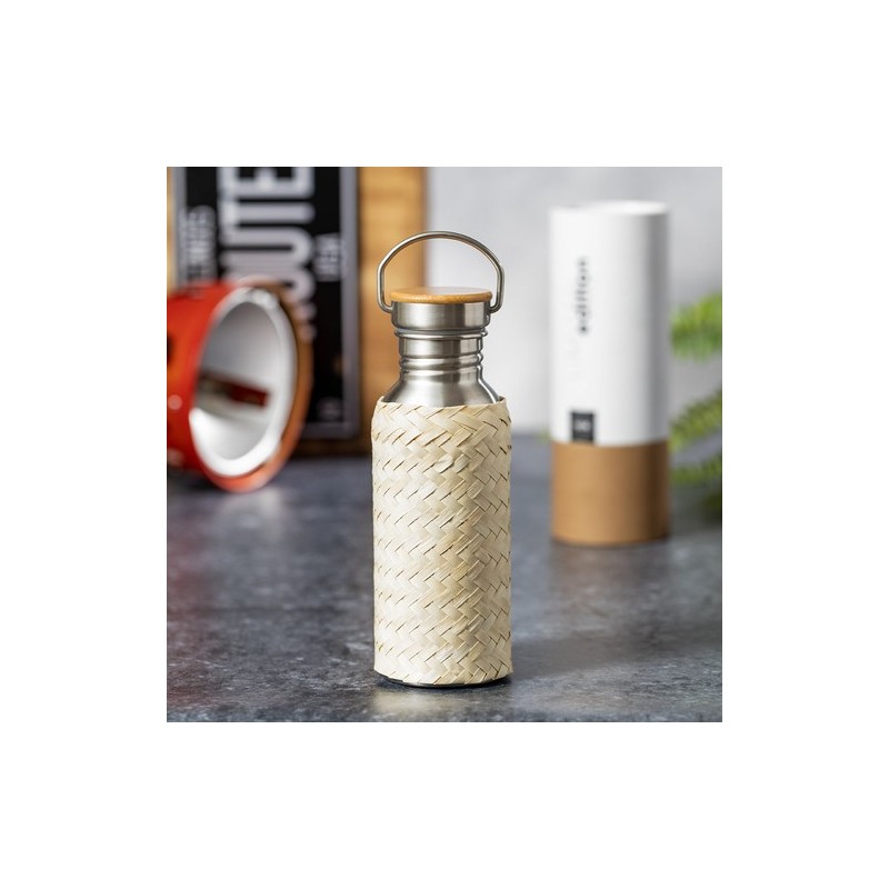 Gourde Éco-Design Personnalisée Unique Ninvux Matières : bambou marquage laser ultra précis