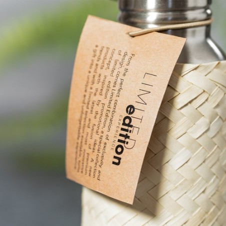 Gourde Éco-Design Personnalisée Unique Ninvux Matières : bambou objet promotionnel éco-responsable