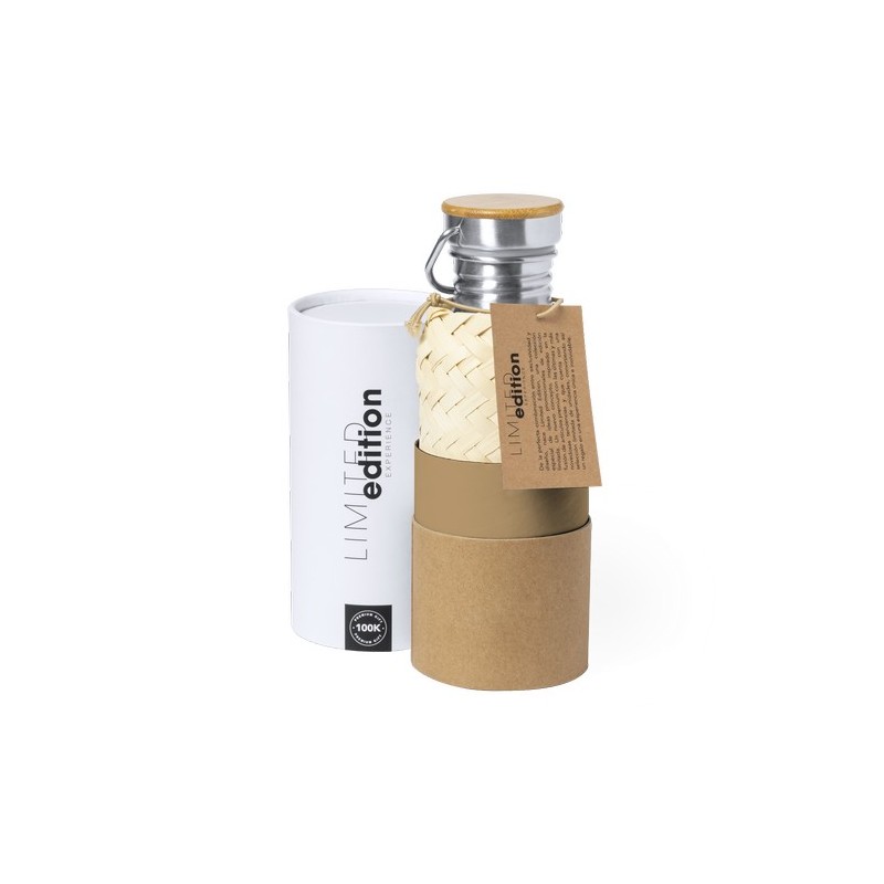 Gourde Éco-Design Personnalisée Unique Ninvux Matières : bambou cadeau client original