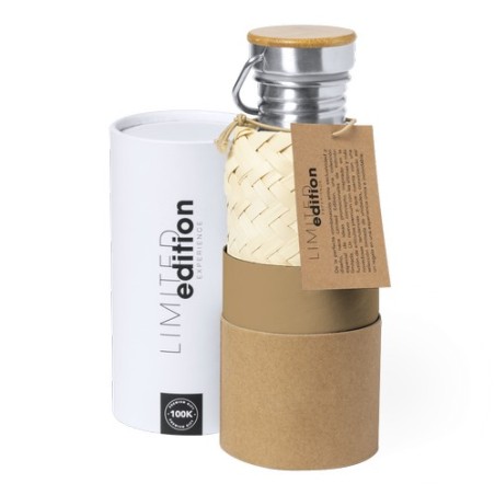 Gourde Éco-Design Personnalisée Unique Ninvux Matières : bambou cadeau client original