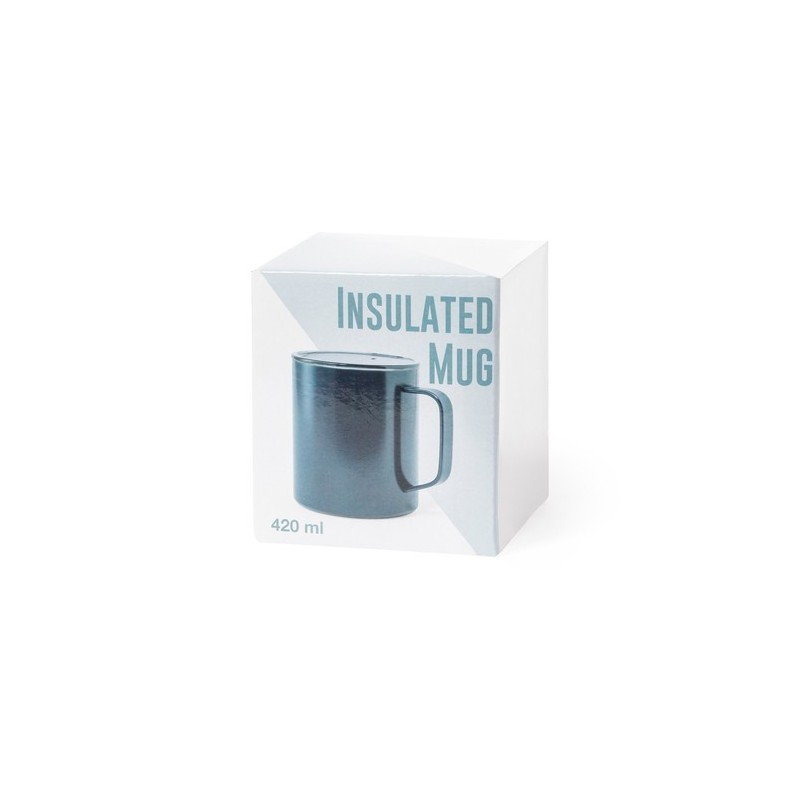 Mug isotherme personnalisé thermique Hanna Matières : acier inoxydable Couleurs : bleu marine goodies personnalisé en stock
