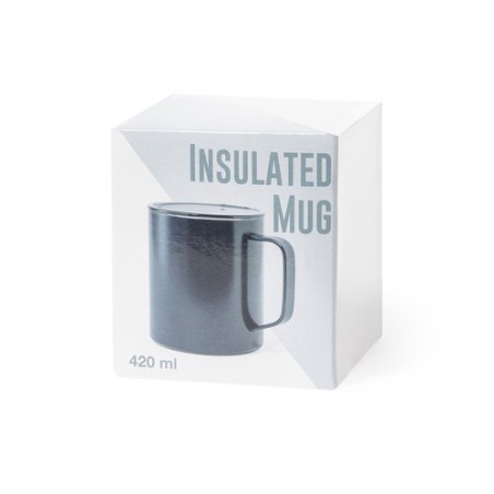 Mug isotherme personnalisé thermique Hanna Matières : acier inoxydable Couleurs : bleu marine impression haute définition