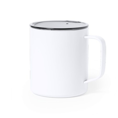 Mug isotherme personnalisé thermique Hanna Matières : acier inoxydable Couleurs : blanc personnalisation rapide en France