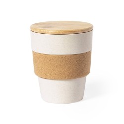 Gobelet Éco-responsable Réutilisable Personnalisé Verre Fredy pas cher Matières : bambou Couleurs : naturel