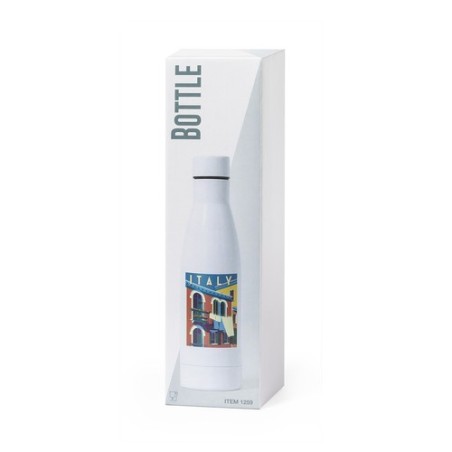 Gourde Éco-responsable Personnalisée Sublimation Crafor Matières : acier inoxydable Couleurs : blanc cadeau entreprise pas cher