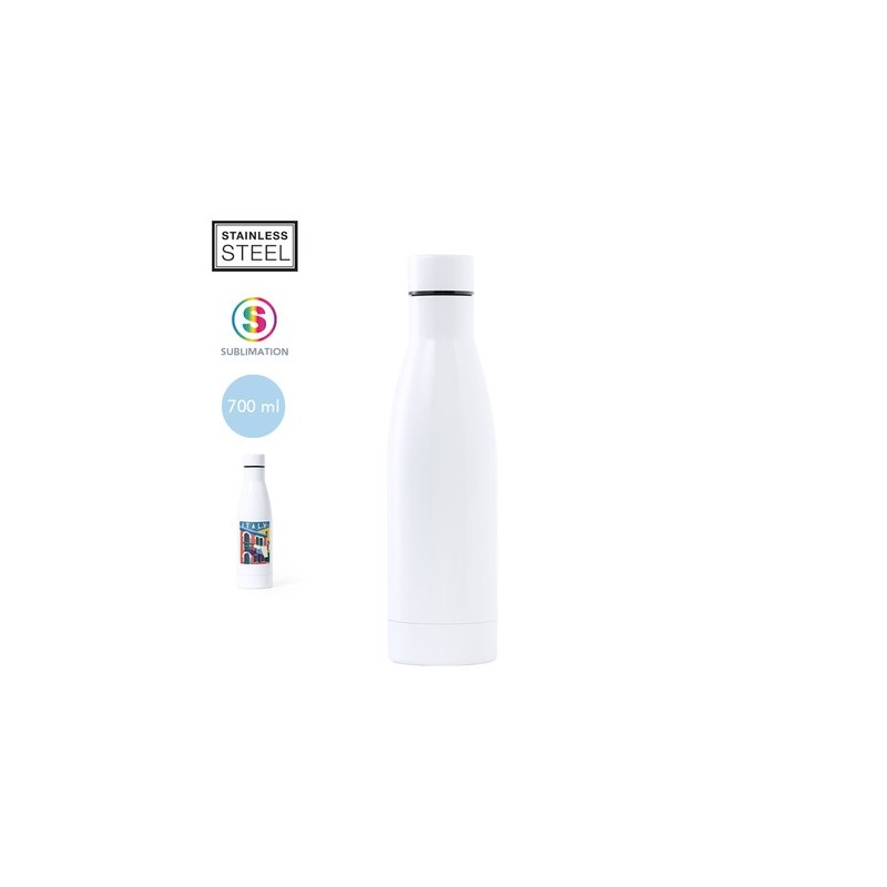 Gourde Éco-responsable Personnalisée Sublimation Crafor Matières : acier inoxydable Couleurs : blanc goodies publicitaire événem