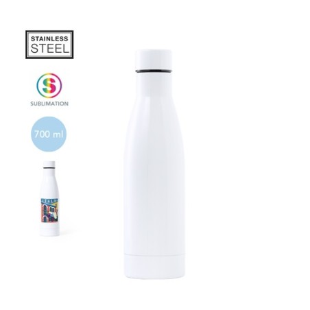 Gourde Éco-responsable Personnalisée Sublimation Crafor Matières : acier inoxydable Couleurs : blanc goodies publicitaire événem