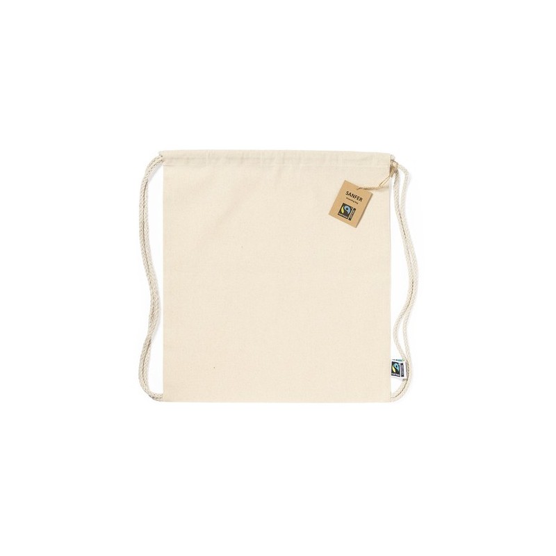 Sac à Dos Éco-responsable Personnalisé 100% Coton Fairtrade Sanfer Matières : coton Couleurs : naturel