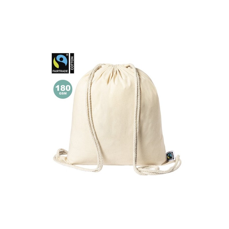 Sac à Dos Éco-responsable Personnalisé 100% Coton Fairtrade Sanfer Matières : coton Couleurs : naturel personnalisable avec votr