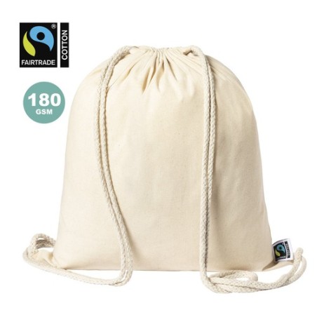 Sac à Dos Éco-responsable Personnalisé 100% Coton Fairtrade Sanfer Matières : coton Couleurs : naturel personnalisable avec votr