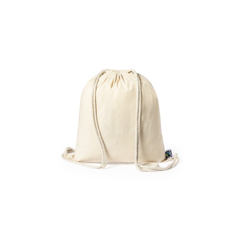 Sac à Dos Éco-responsable Personnalisé 100% Coton Fairtrade Sanfer Matières : coton Couleurs : naturel cadeau entreprise pas che