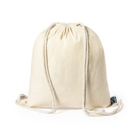 Sac à Dos Éco-responsable Personnalisé 100% Coton Fairtrade Sanfer Matières : coton Couleurs : naturel cadeau entreprise pas che
