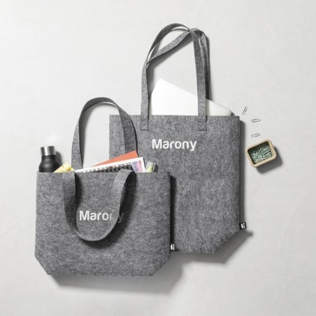 Sac Éco-Collection Pratique et Durable Personnalisé Biggy Matières : PET recyclé Couleurs : gris impression haute définition
