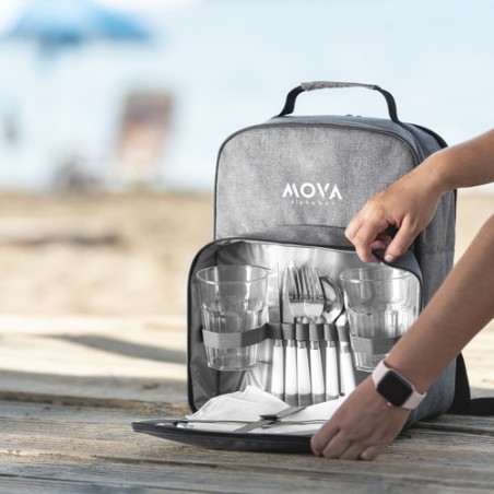 Sac à Dos Glacière Personnalisé Éco-responsable pour Pique-nique - Kazor Matières : PEVA Couleurs : gris livraison express 24h 4