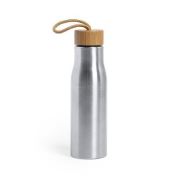 Gourde Éco-responsable et Personnalisable Dropun Matières : bambou Couleurs : argenté