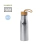 Gourde Éco-responsable et Personnalisable Dropun Matières : bambou Couleurs : argenté personnalisable avec votre logo