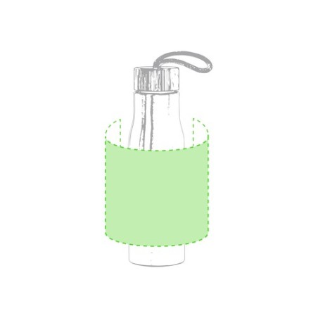 Gourde Éco-responsable et Personnalisable Dropun Matières : bambou Couleurs : argenté marquage laser ultra précis