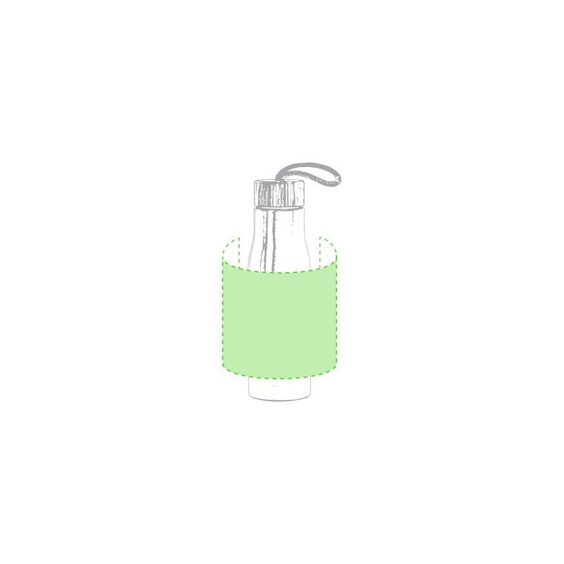Gourde Éco-responsable et Personnalisable Dropun Matières : bambou Couleurs : argenté livraison express 24h 48h