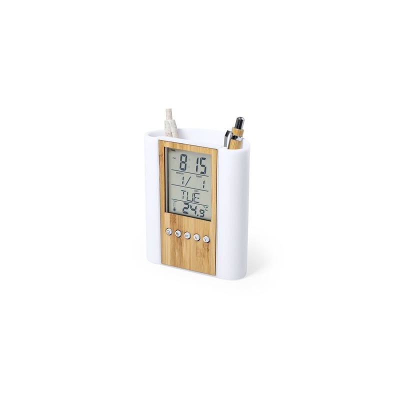 Porte-Crayons Multifonction Personnalisé Ecologique Petrox Matières : bambou personnalisable avec votre logo