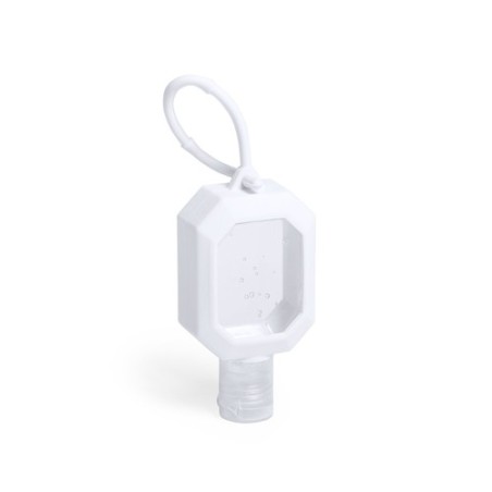 Gel Hydroalcoolique Personnalisé Sécurité Bien-Être Flaix Matières : silicone Couleurs : blanc cadeau entreprise pas cher